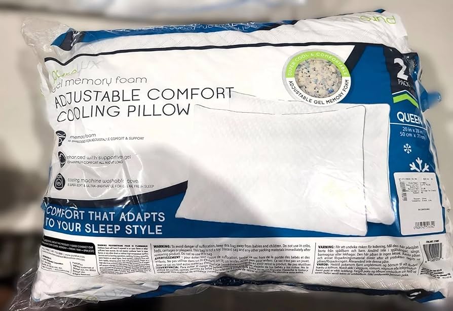Amazon.com: Purelux Gel Memory Foam Adjustable Comfort Cooling