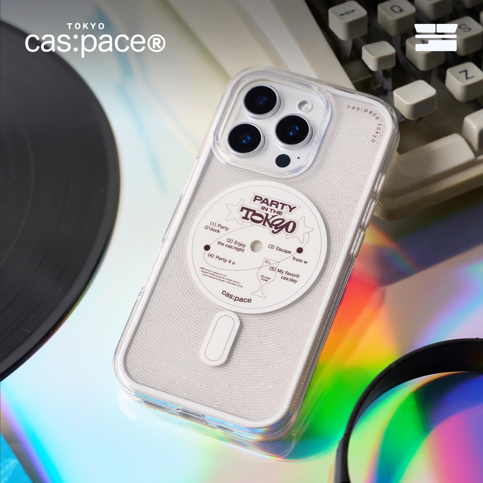 Amazon.co.jp: 殼空間 cas:pace インパクトケース iPhone 15 Pro Party