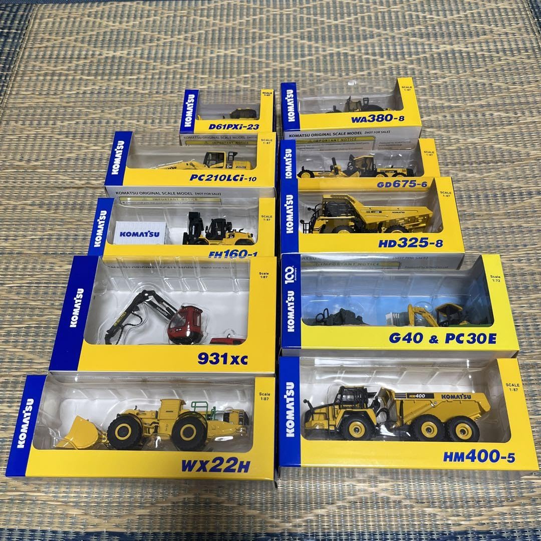 Amazon.co.jp: コマツオリジナルミニチュア 建機ミニチュア10個セット
