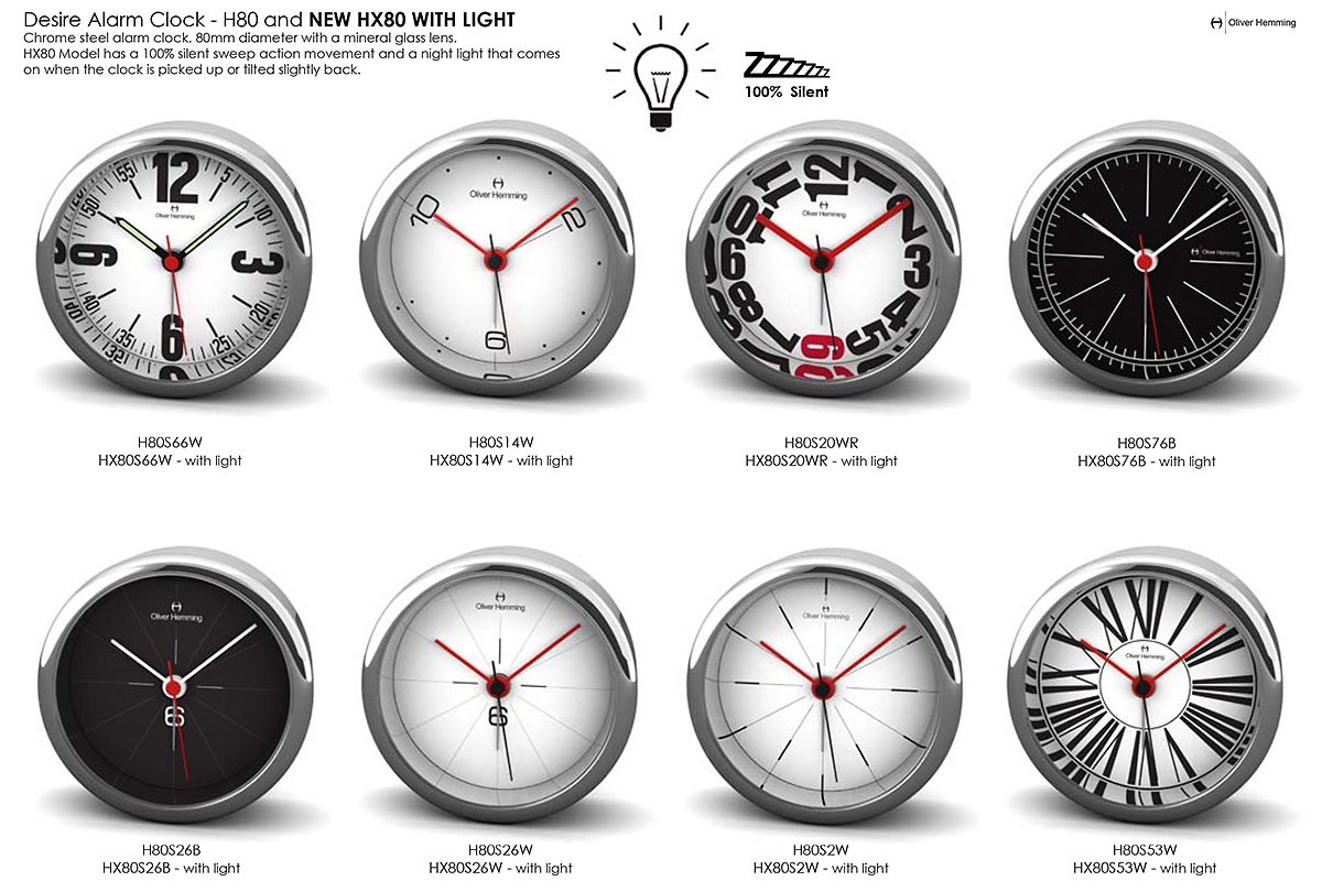 Amazon.co.jp: オリバーヘミング 置き時計 イギリスブランド アラーム