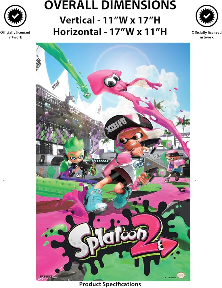 Amazon.co.jp: ピラミッドアメリカスプラトゥーン2 11x17 ポスター