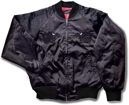 Amazon.co.jp: [星姫] (hoshihime スカジャン(黒トラ) サテン(黒×黒