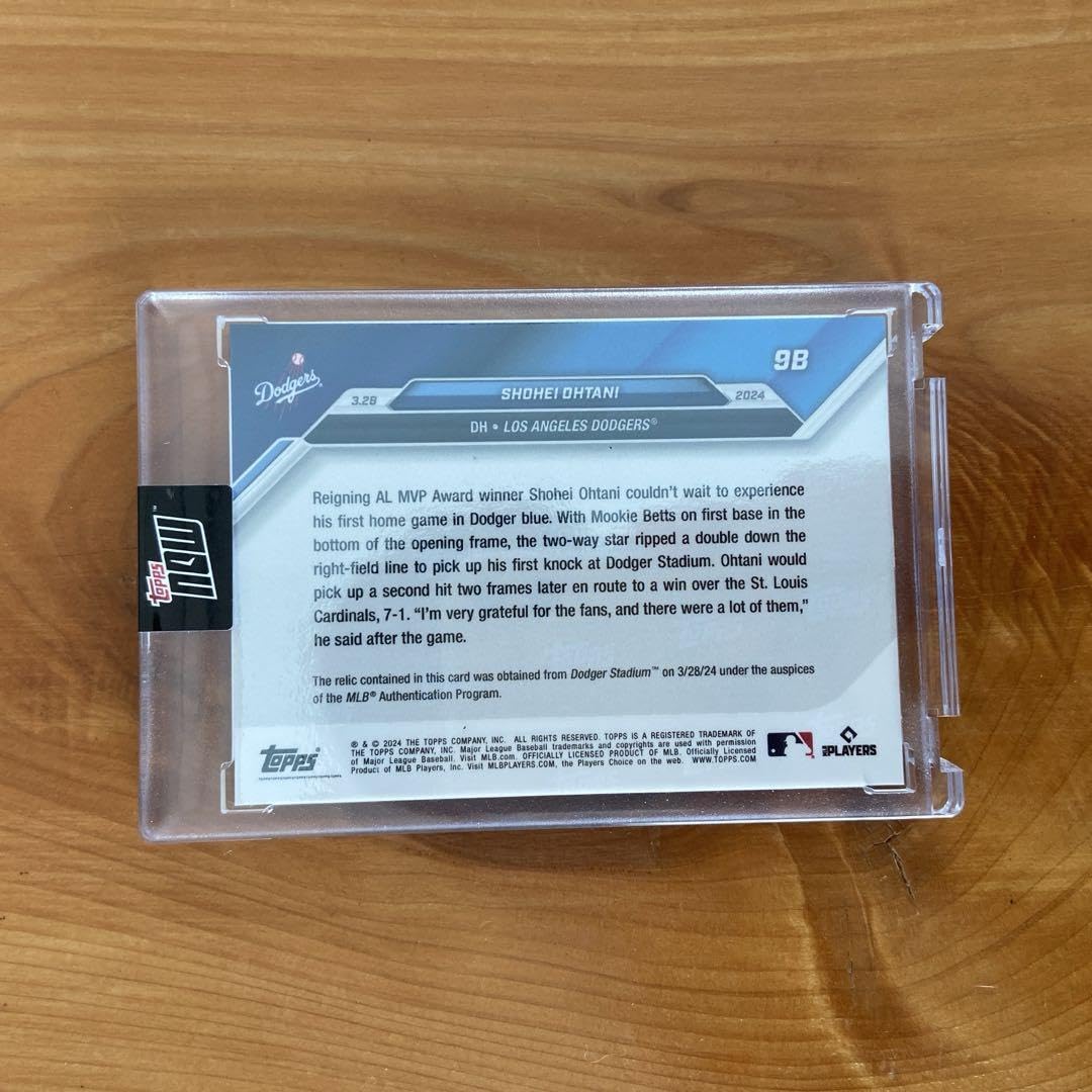 Amazon.co.jp: 2024 Topps Now 大谷翔平開幕戦 レリックベースカード