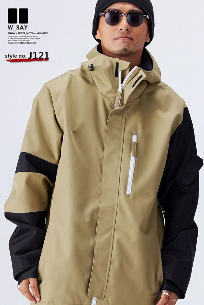 Amazon.co.jp: [ダブルレイ] スノーボードウェア メンズ 上下セット 全