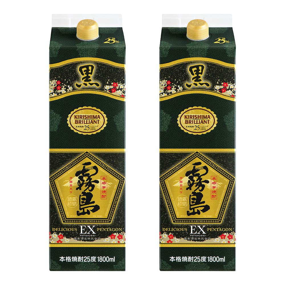 Amazon.co.jp: 黒霧島EX 25% チューパック [ 焼酎 25度 宮崎県 1800ml