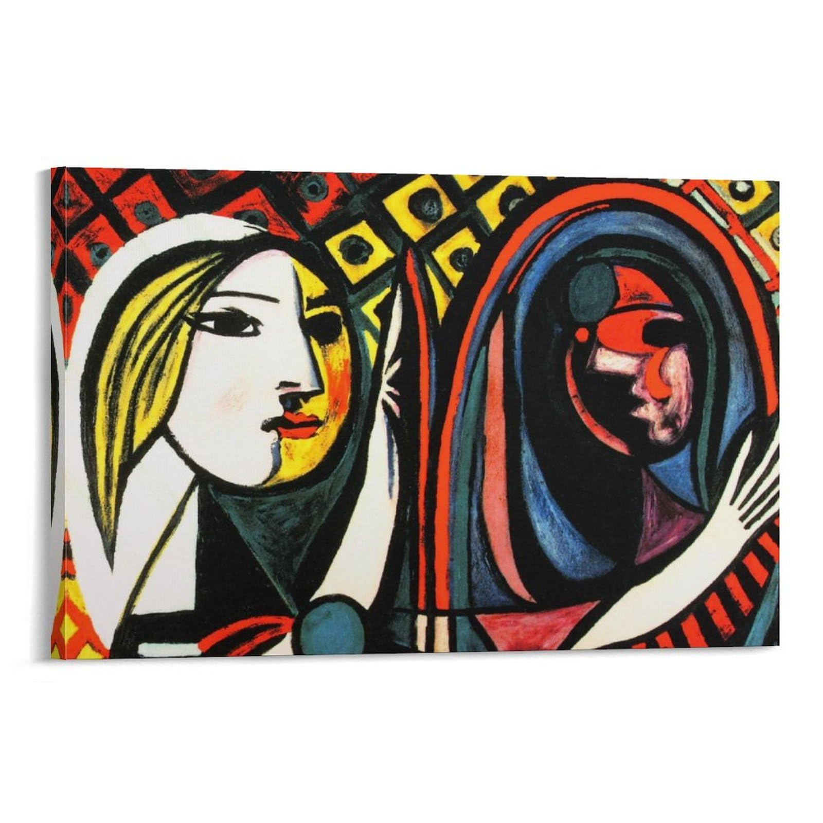 Amazon.co.jp: パブロ・ピカソ「鏡の前の少女」 壁飾り キャンバス