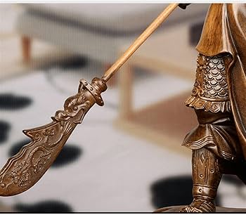 Amazon｜中国風水関羽像/関公像/関帝像/関雲長像置物、幸運の神 - 富の