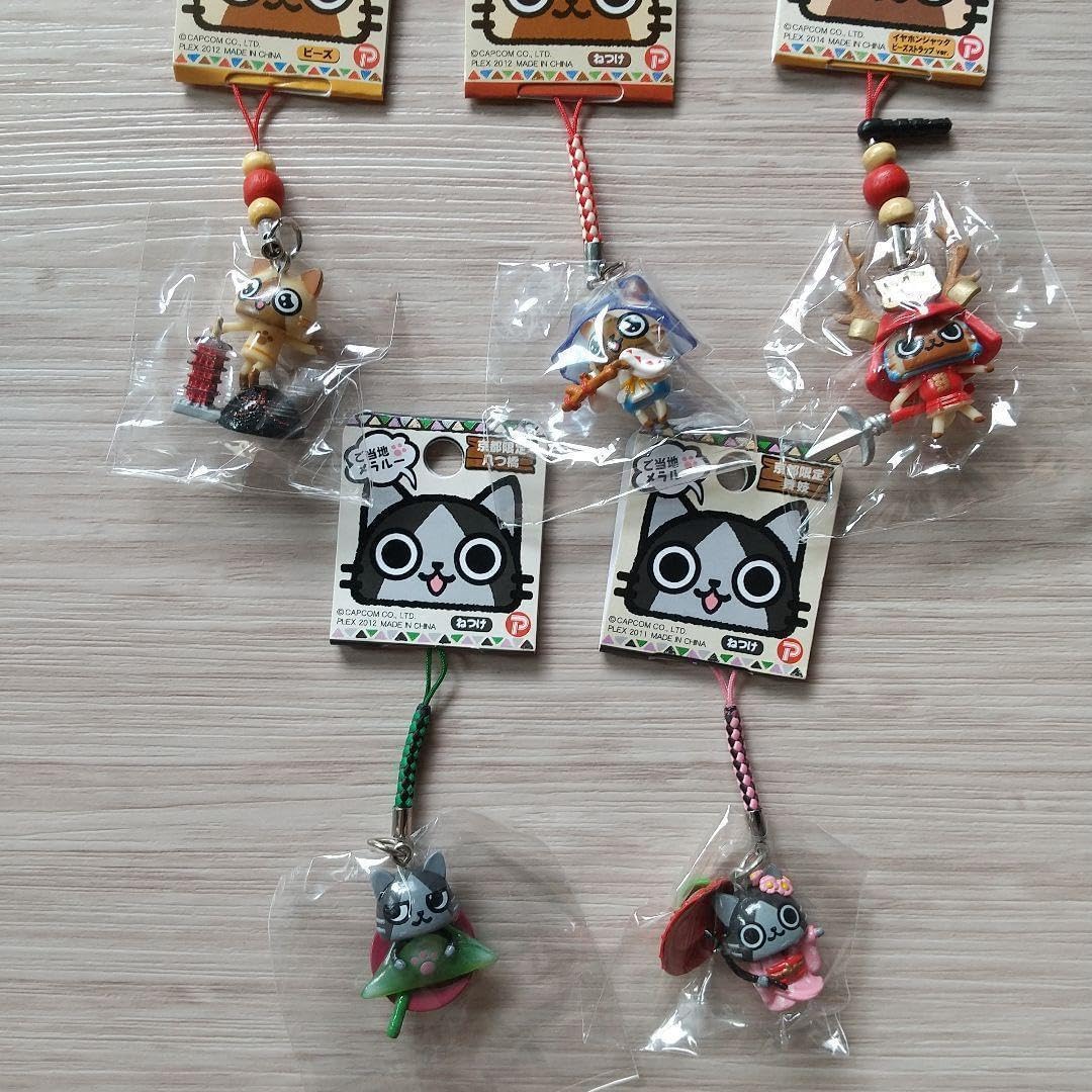 Amazon.co.jp: 京都大阪 ご当地 アイルーメラルー ストラップ全5種 品