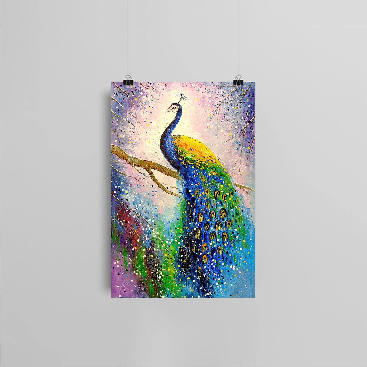 Peacock Wall Art, Peacock Wall Decoration, Peacock Painting Art