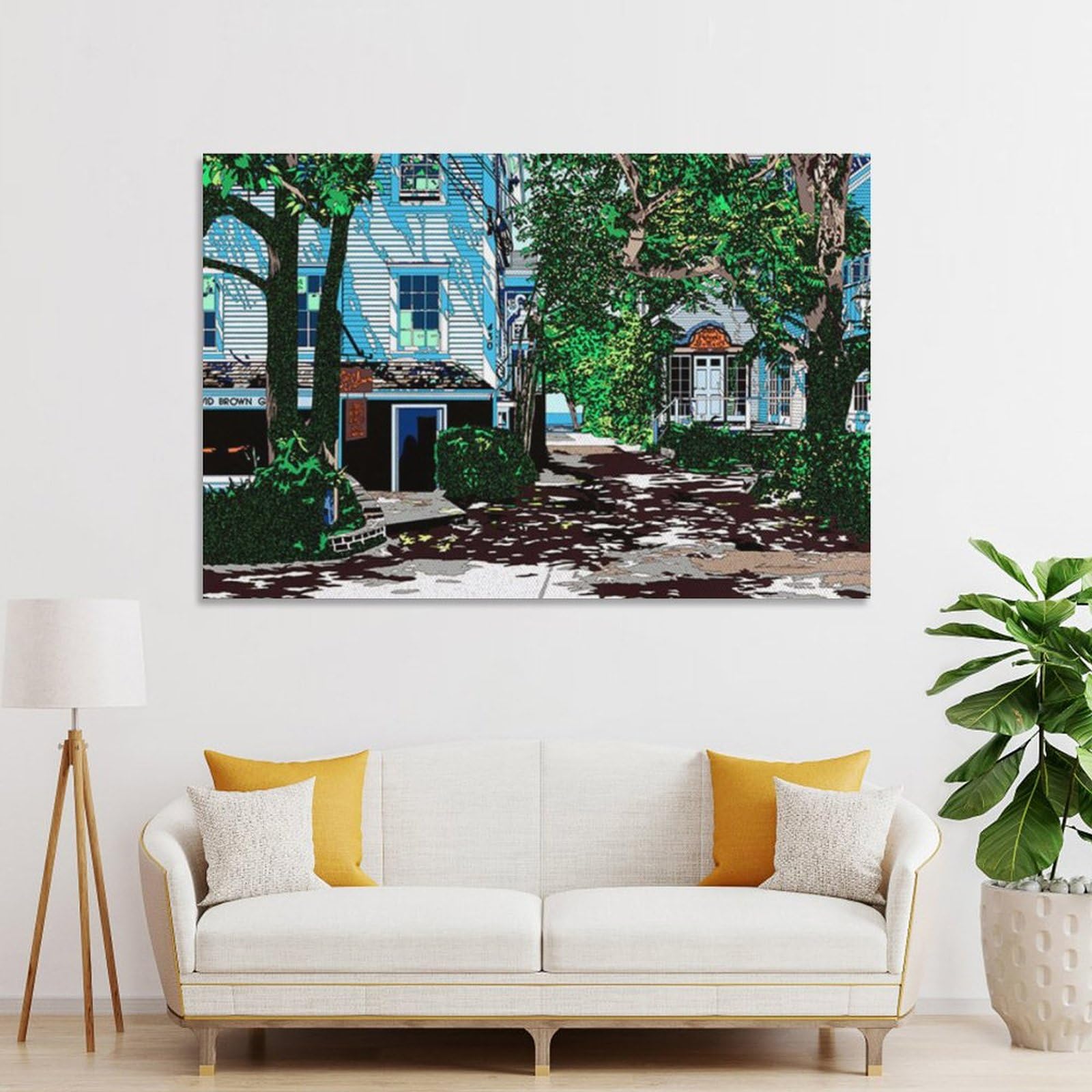 Amazon.co.jp: 鈴木英人《プロビンスタウン ハウス2》ポスター アート