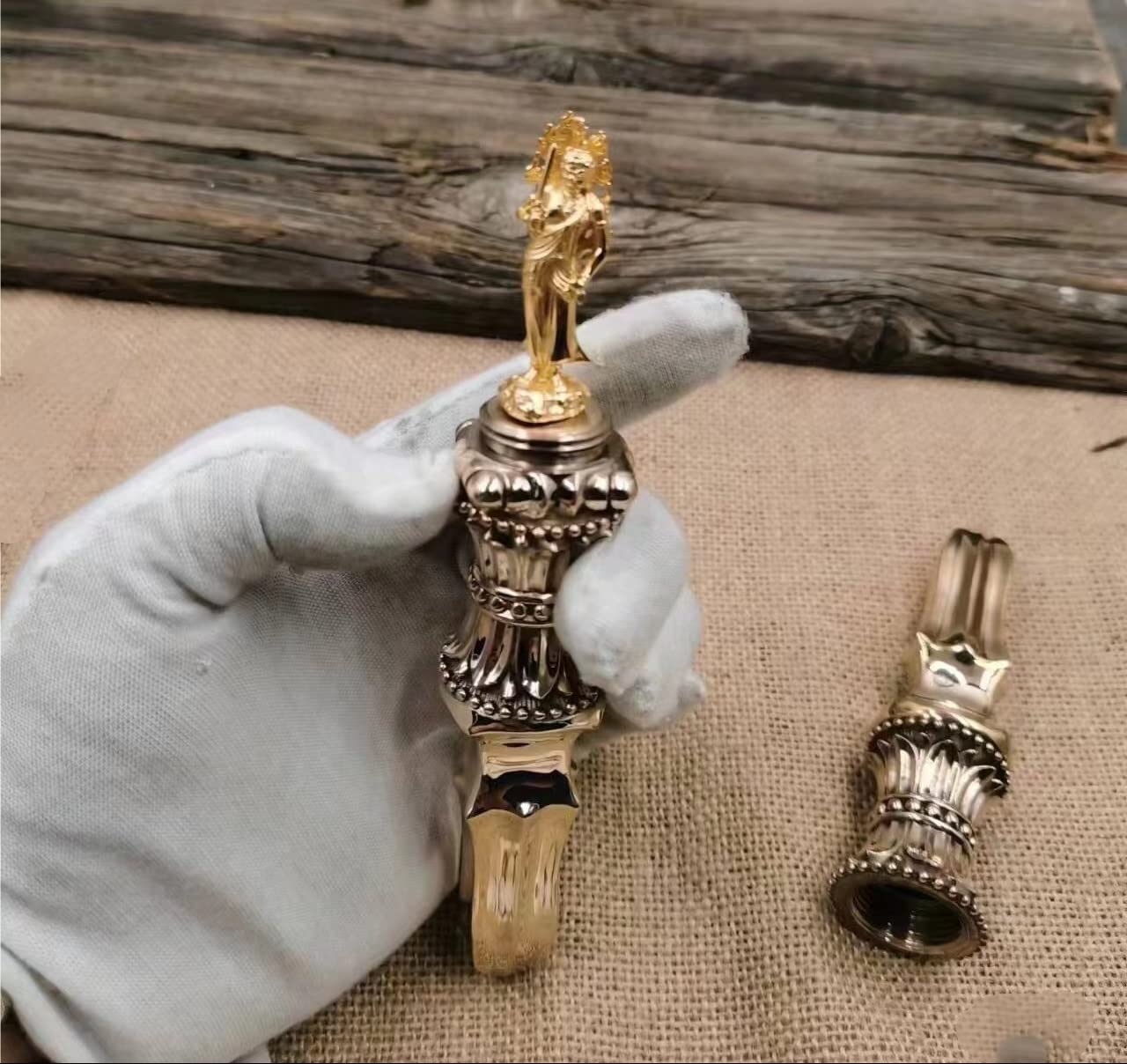 Amazon｜密教法具 寺院用仏具 独鈷杵 不動明王独鈷杵 金剛杵 内部蔵