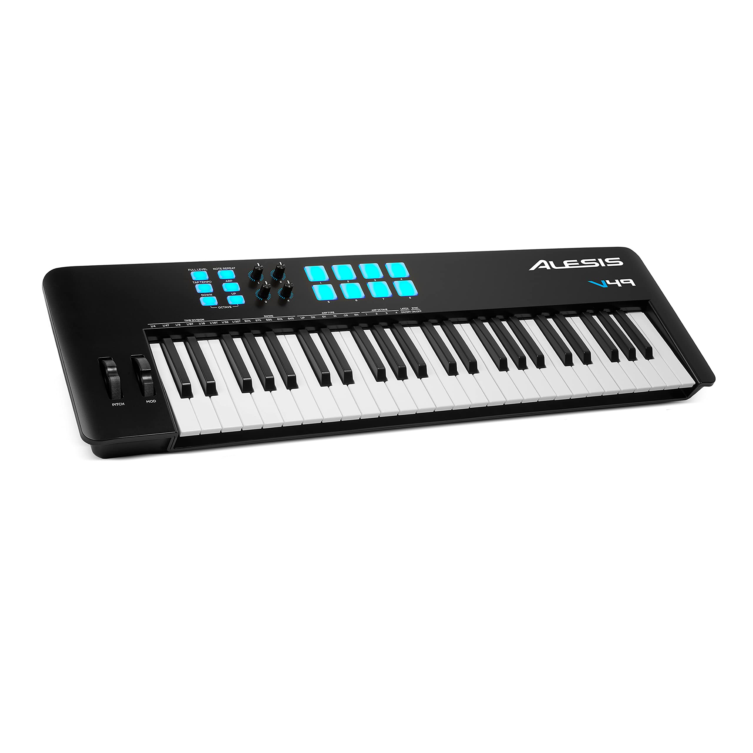 Amazon | Alesis USB MIDIキーボードコントローラー 49鍵ベロシティ