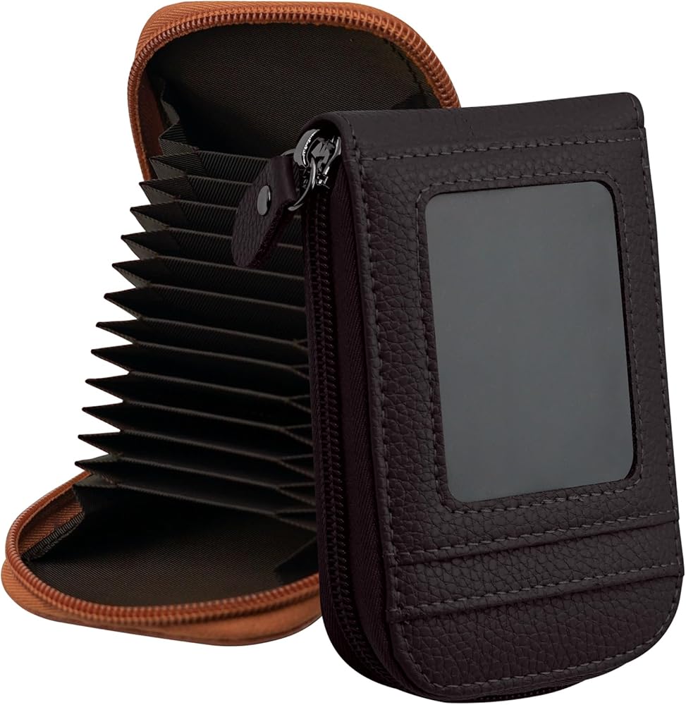 Amazon.com: DEEZOMO DKER Genuine Leather Mini Credit Card Case