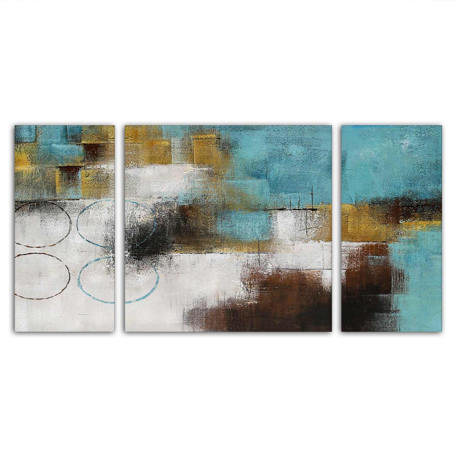 Amazon.co.jp: 絵画 インテリア W100cm H50cm D2cm 3枚セット 北欧 絵