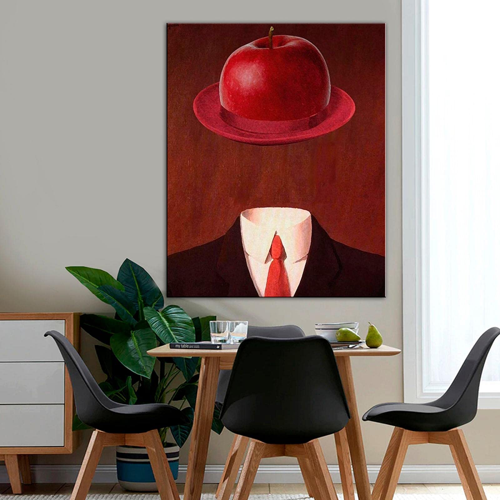 Amazon.co.jp: シュルレアリスム ルネ マグリット ポスター 赤い壁