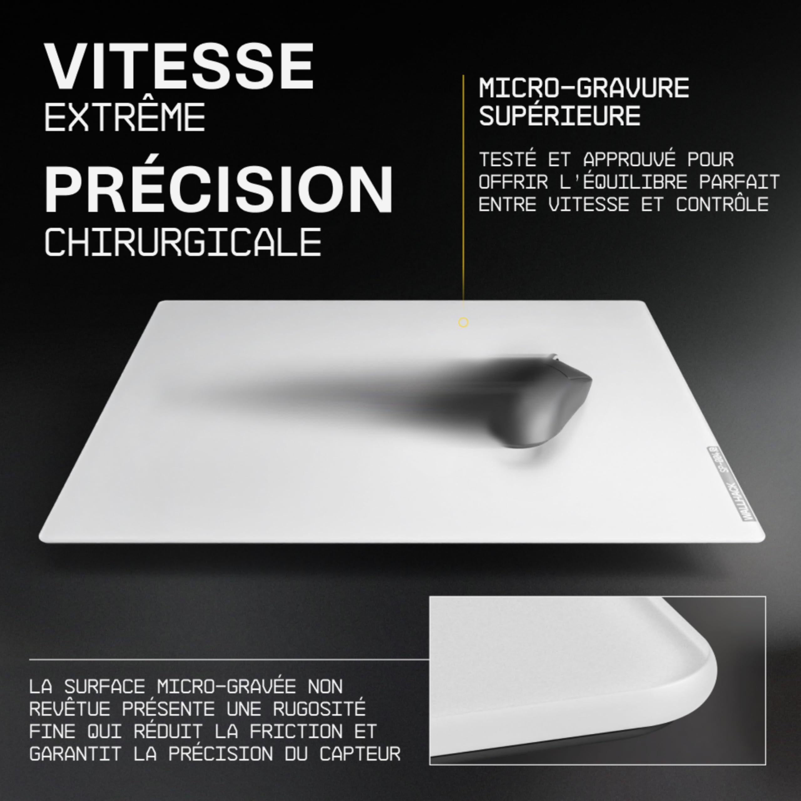 Wallhack SP-004 Glass Gaming Mouse Pad - Pro-Esport Mouse Pad with