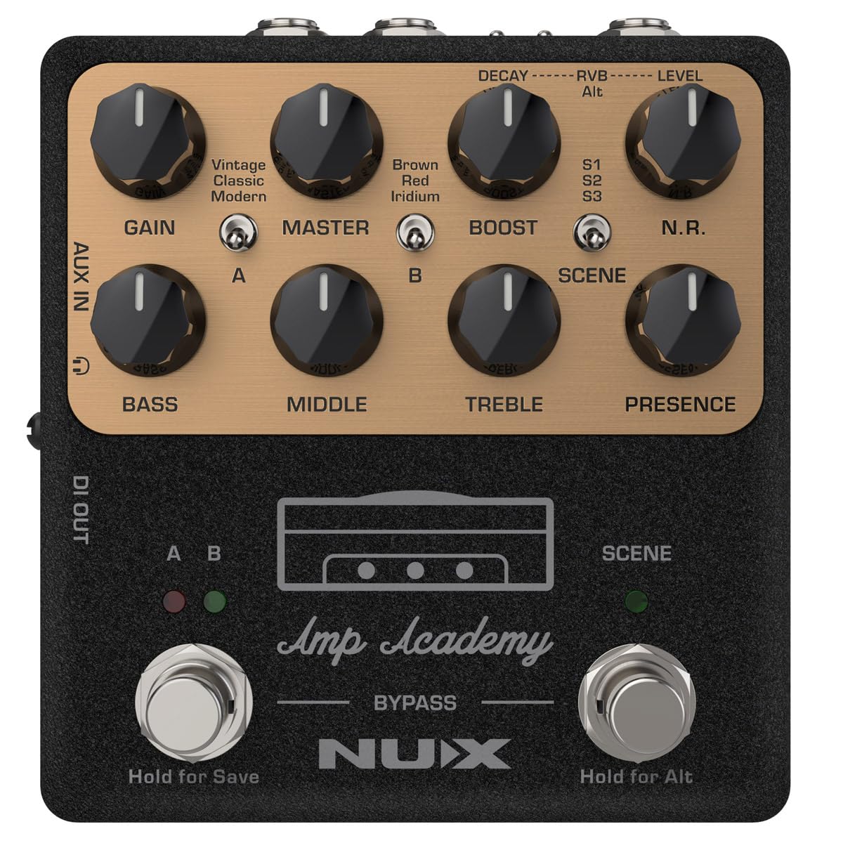 NUX NGS-6 Amp Academy Amp Modeler Guitar Pedal 1024 Samples IR