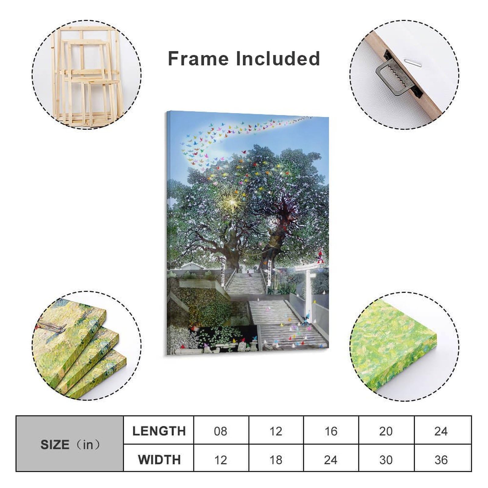 Amazon.co.jp: 藤城清治 生き続ける大くすの木 絵画 ポスター 工芸品の