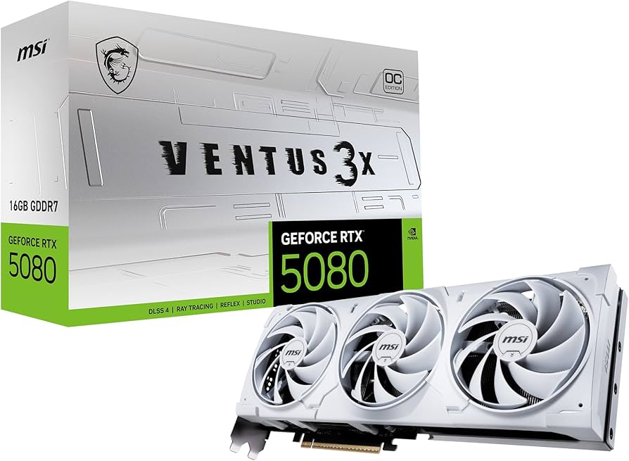 Amazon.com: msi Gaming RTX 5080 16G Ventus 3X OC White Graphics