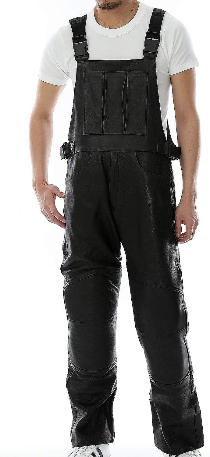 Amazon | [皮の但馬屋] Mo-LAWS オーバーオール メンズ レザーパンツ