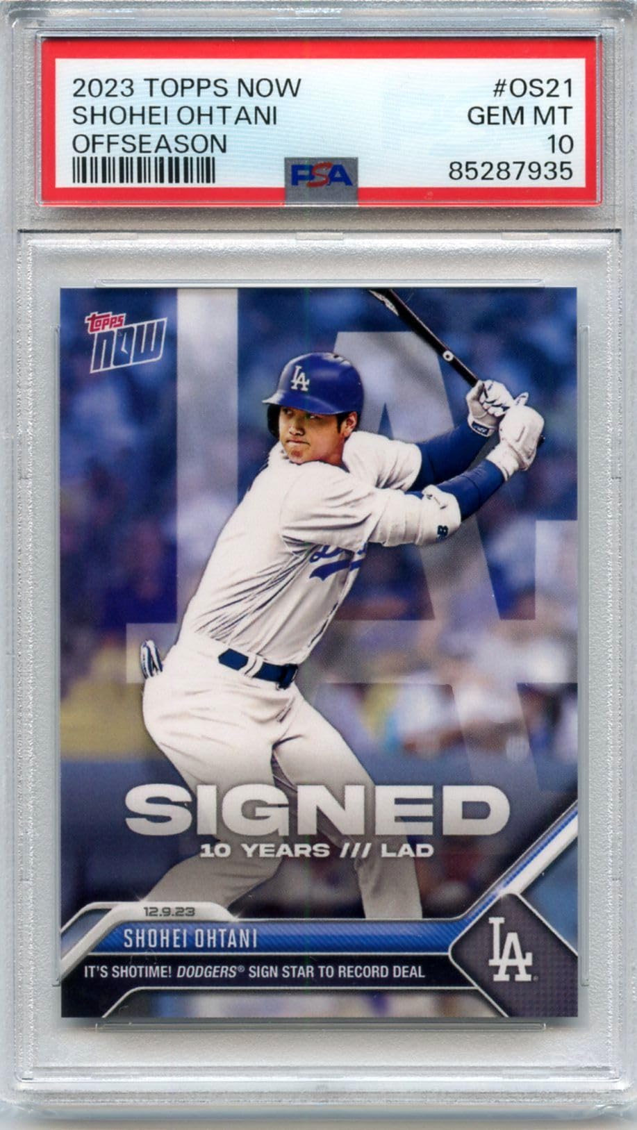 大谷翔平選手のMLBカード PSA10 大谷翔平 PSA10 鑑定済 2021 MVP