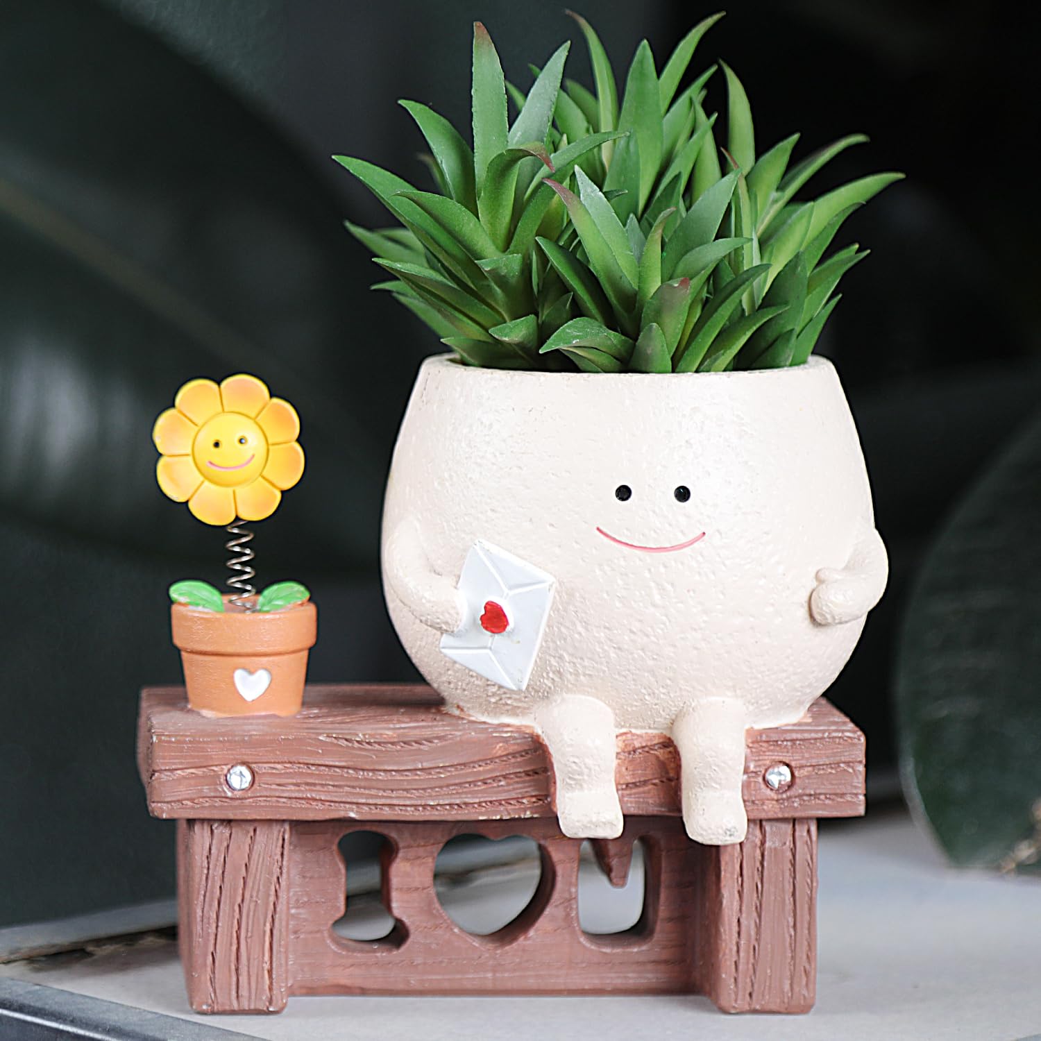 Amazon.co.jp: NINIPAPA 面白い植木鉢 かわいいスマイリーフェイス