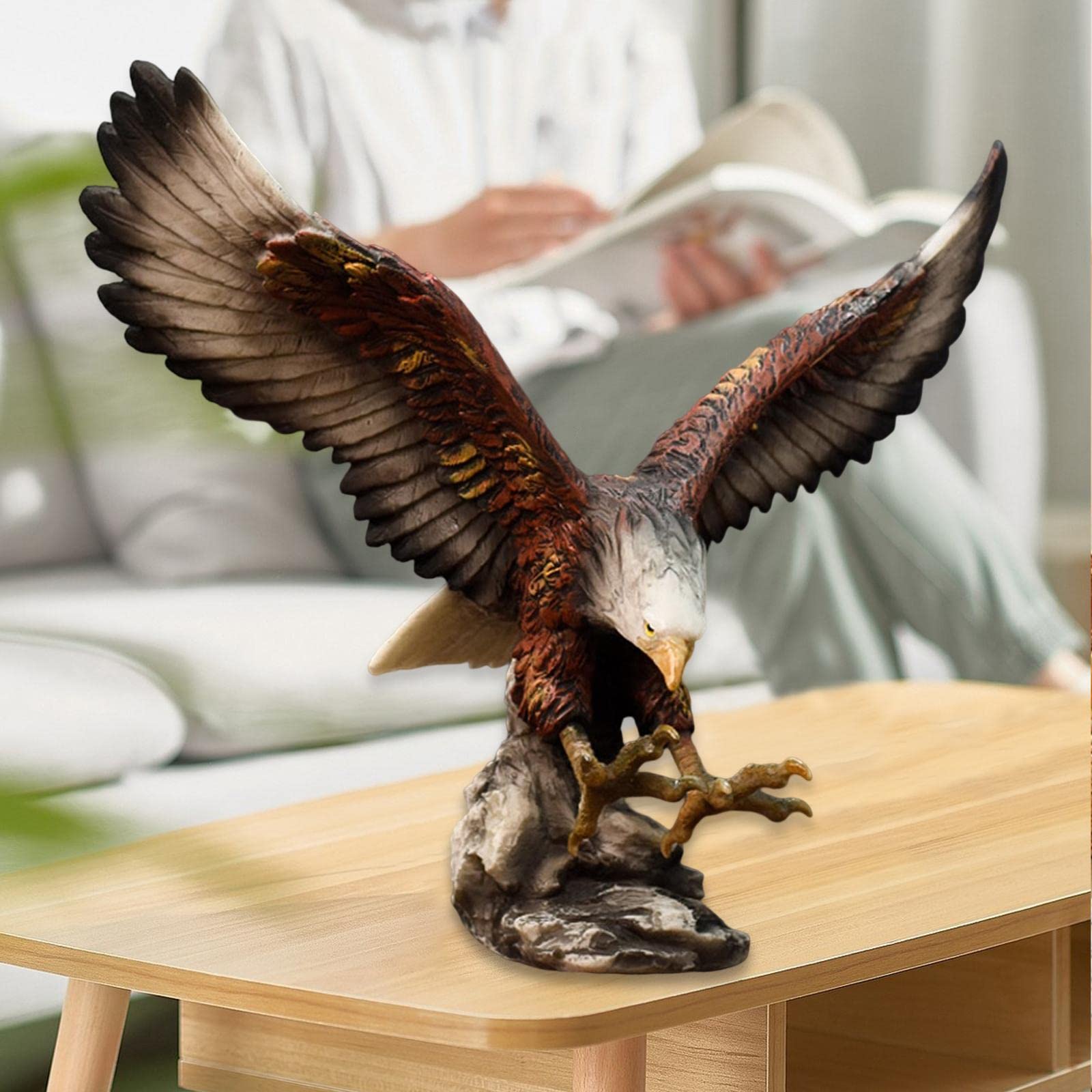 Amazon.co.jp: Toysmith 棚の装飾のための現代幸運な鷲の置物風水動物