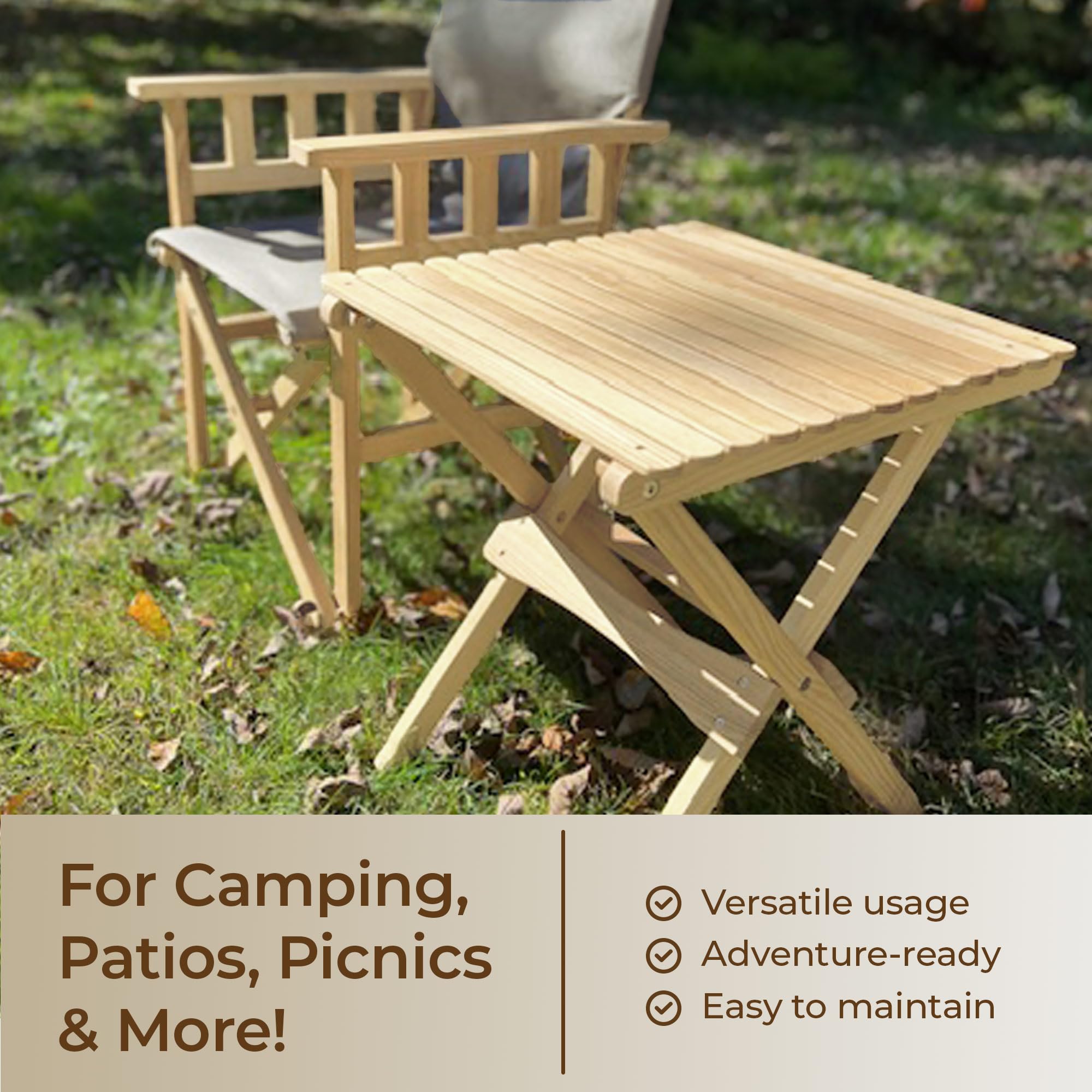 Amazon.co.jp: BYER OF MAINE パンゲアン折りたたみ木製サイドテーブル