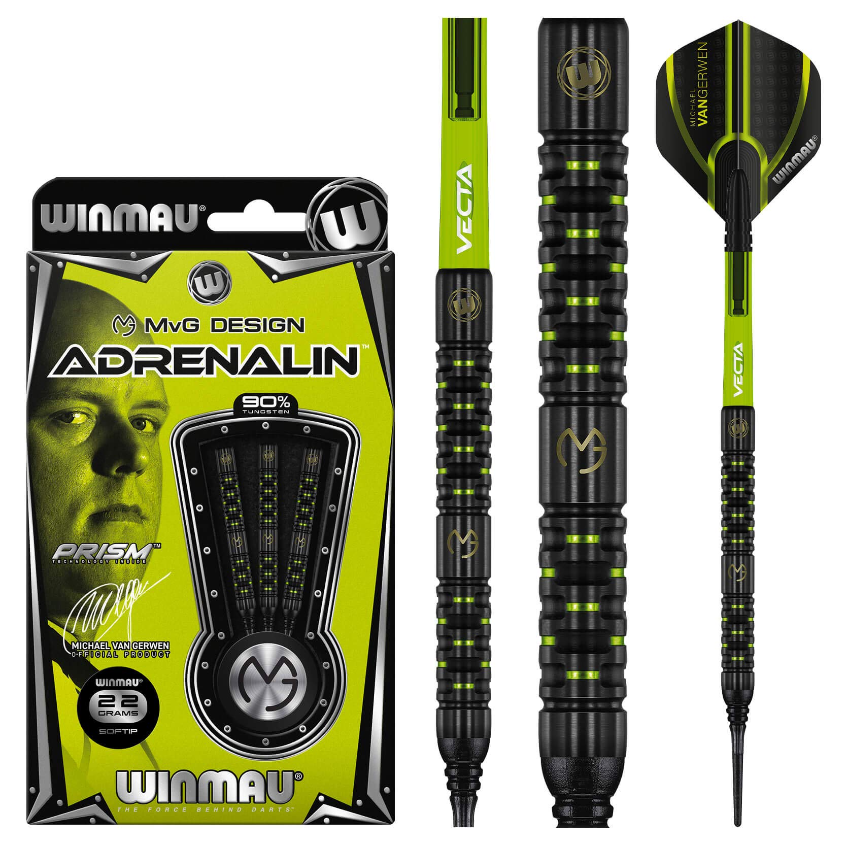 Amazon | WINMAU Michael van Gerwen MvG Adrenalin Tungsten Softip