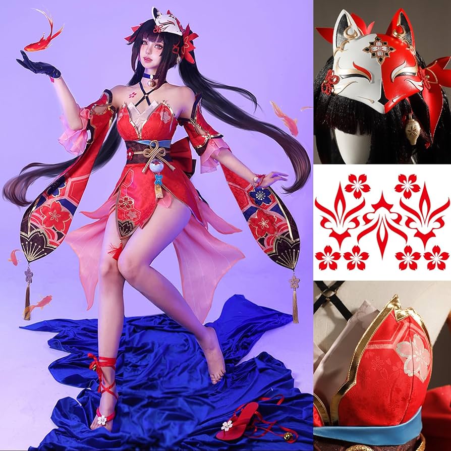 Amazon.co.jp: 崩壊:スターレイル 花火 コスプレ衣装 フルセット 仮面