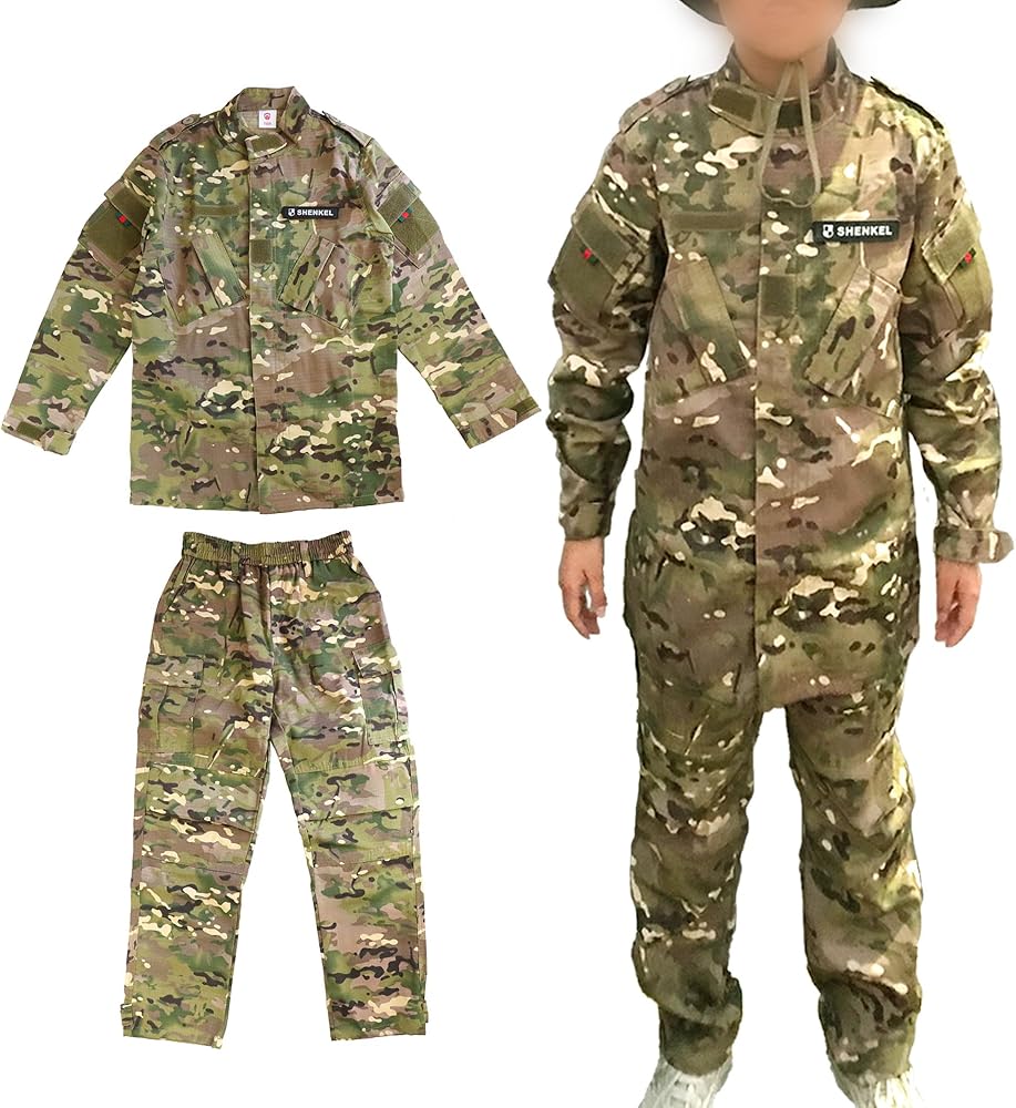 Amazon.co.jp: [SHENKEL] キッズ 迷彩服 上下セット 子供 160 160cm