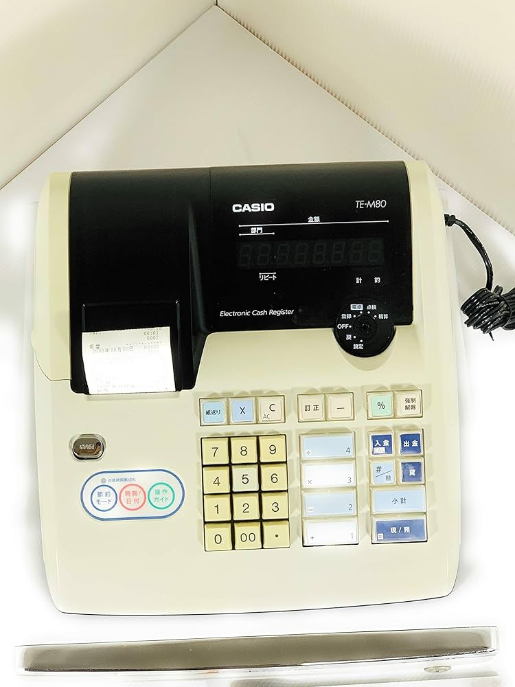 Amazon | CASIO 電子レジスター TE-M80 グレー | レジスター本体