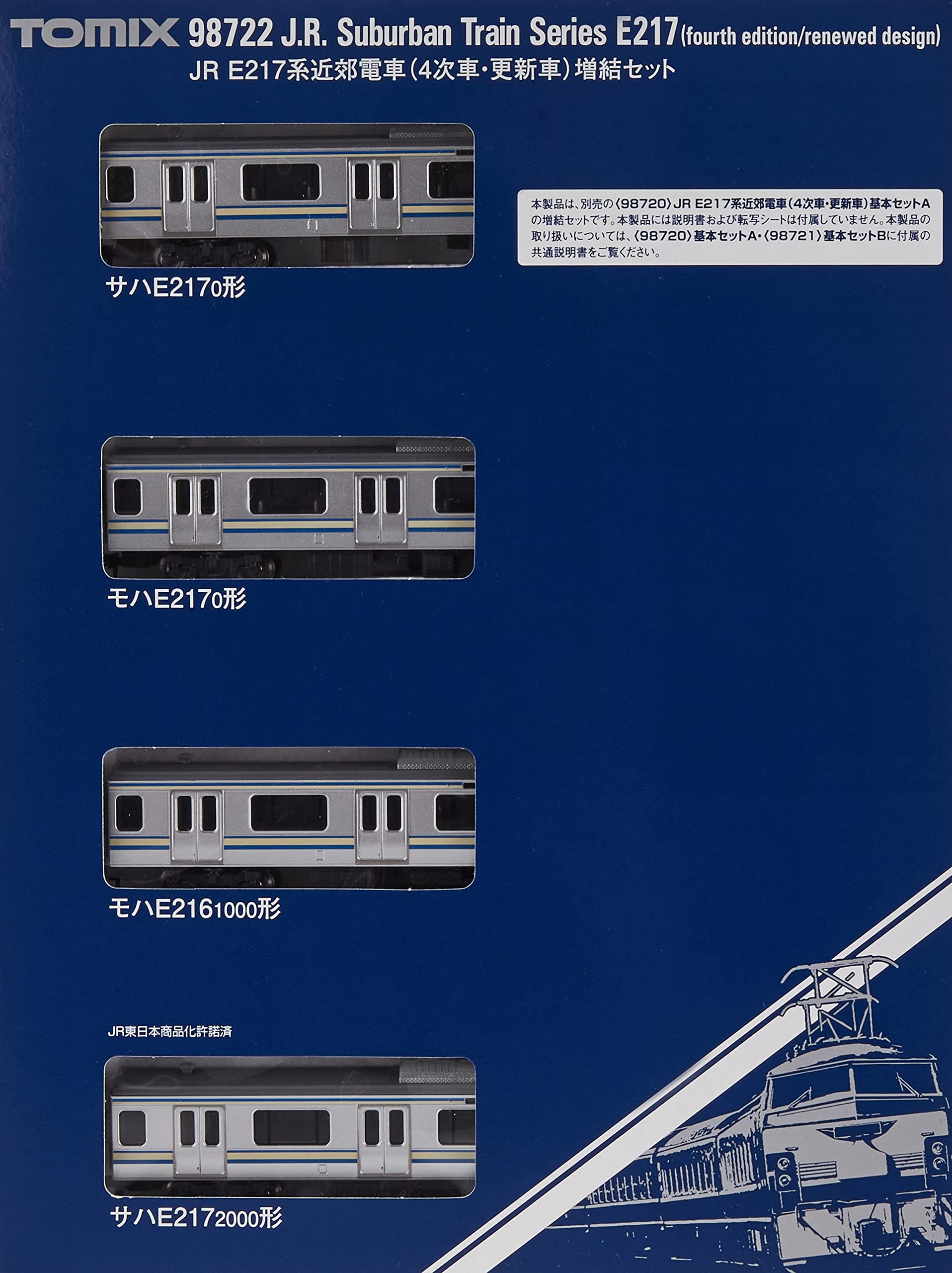 Amazon | TOMIX Nゲージ E217系近郊電車 4次車・更新車 増結セット 4両