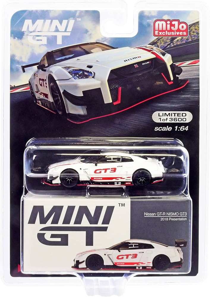 Amazon | Truescale ミニチュア GT-R GT3 ホワイト シルバー トップ