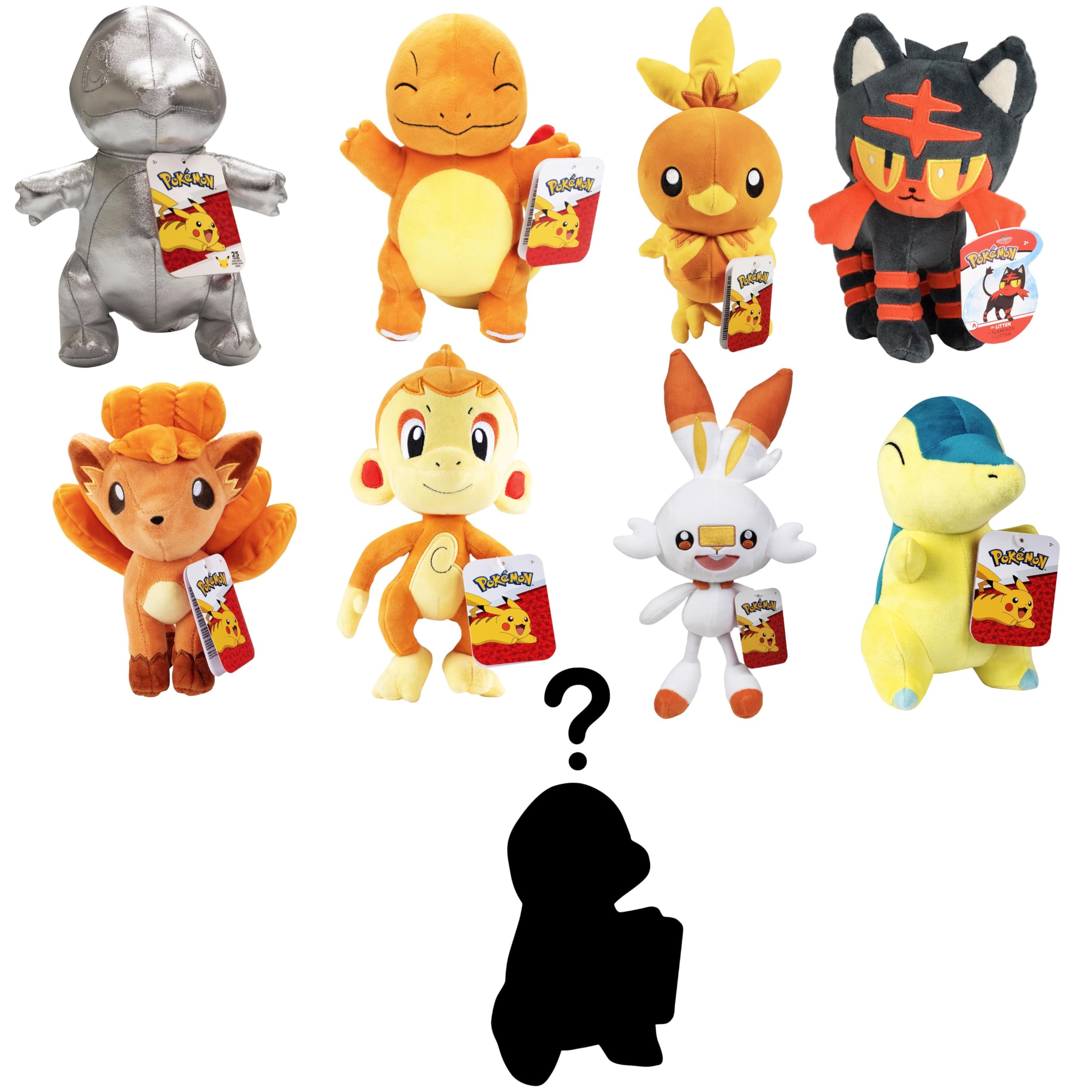 Amazon.co.jp: ポケモン 火 草 水 タイプ 8インチ ぬいぐるみ