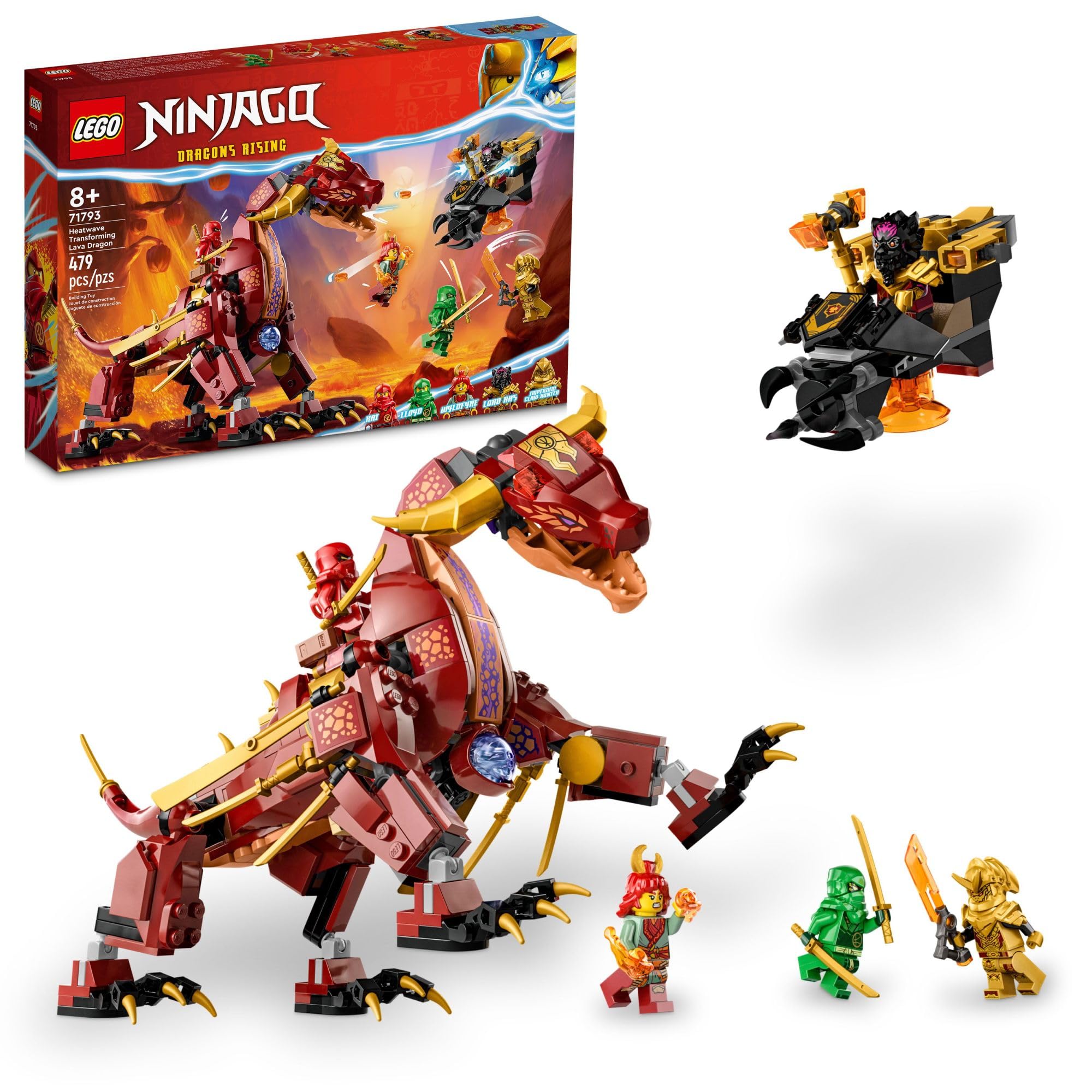 Amazon.co.jp: LEGO NINJAGO 熱波変形 溶岩龍 71793 ビルディング