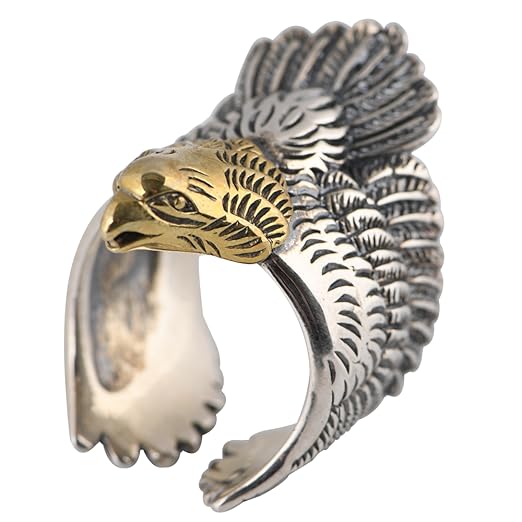 Amazon.co.jp: [FORFOX] メンズヴィンテージ 鷹 イーグルリング