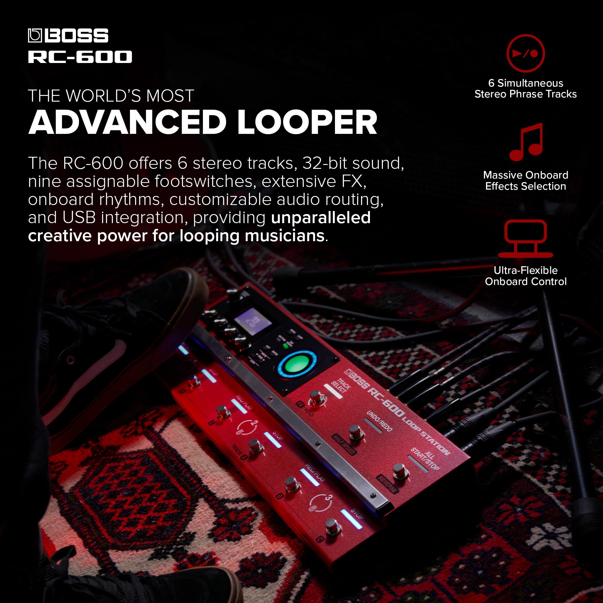 Amazon.com: BOSS RC-600 Floor-Based Loop Station for Looping