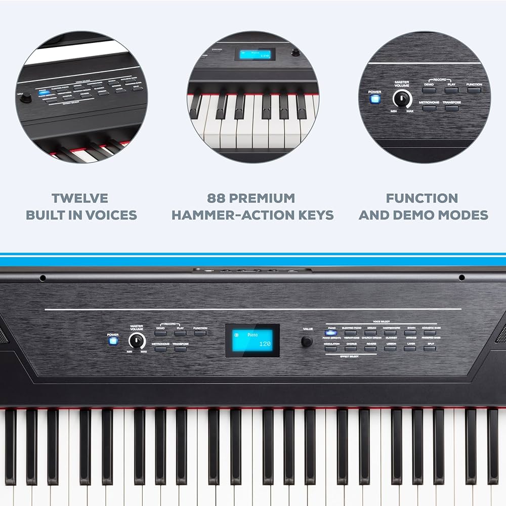 Alesis Recital Pro – Piano/teclado elétrico digital com 88 teclas