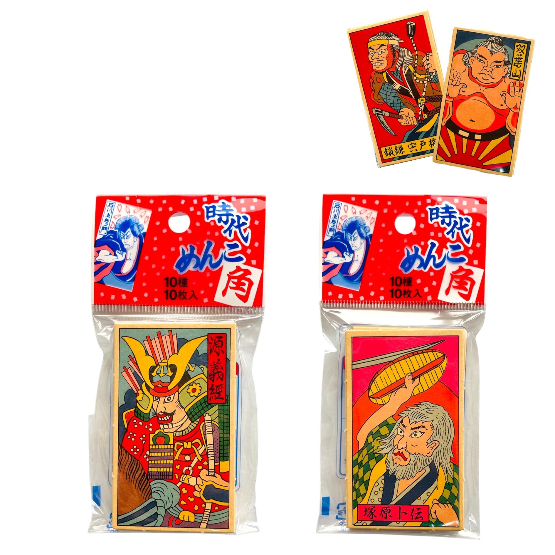 Amazon | 時代めんこ 【 10枚 × 2袋 】 時代メンコ 角メンコ 親子