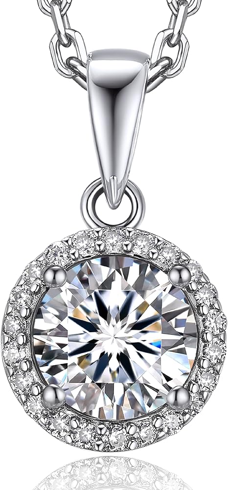 Amazon | [MomentWish] モアッサナイト ネックレス レディース 1-2