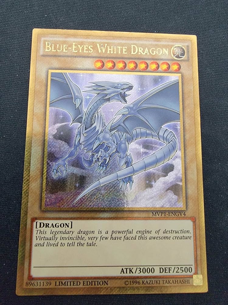 Amazon.com: Blue-Eyes White Dragon - MVP1-ENGV4 - The Dark Side of