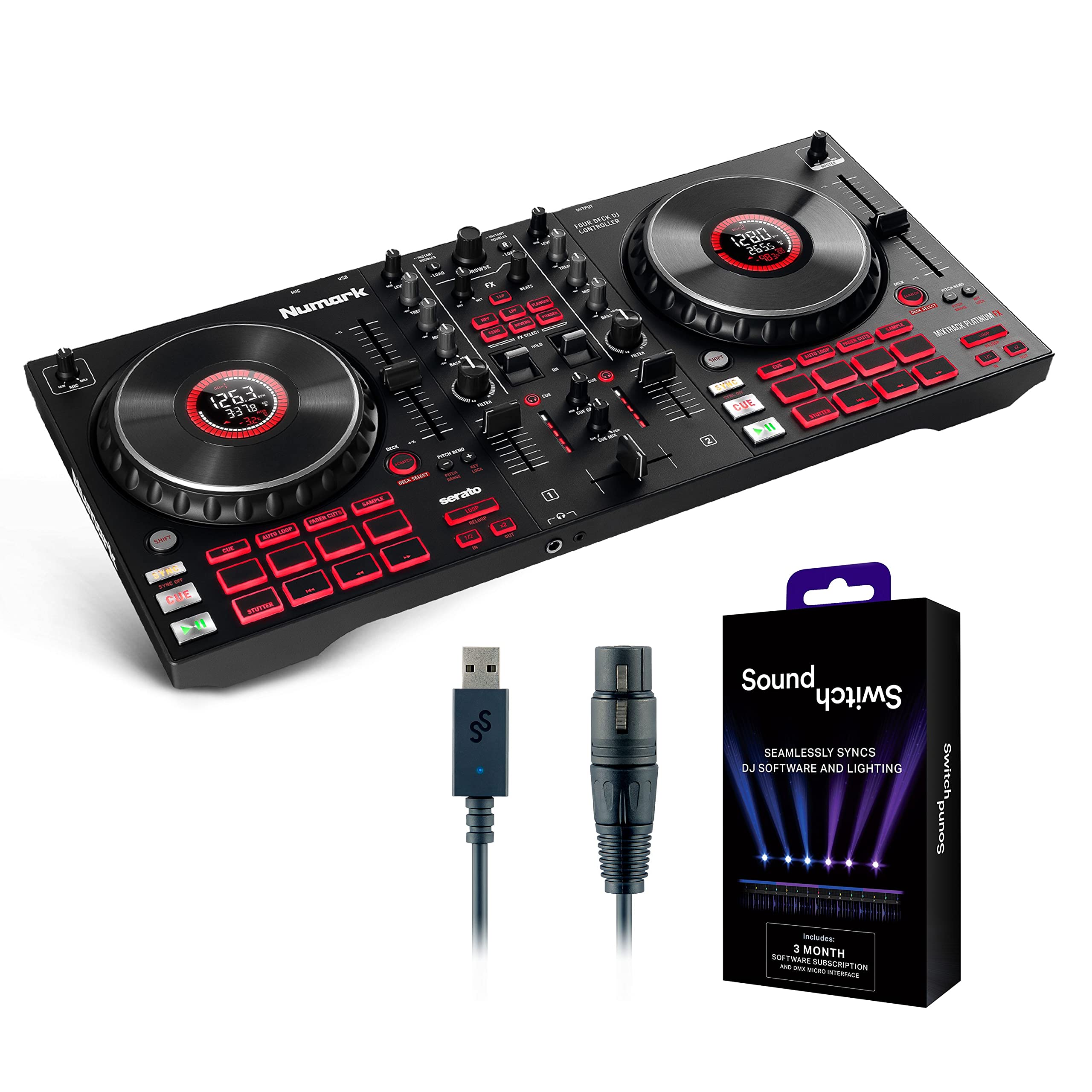 Amazon.co.jp: Numark Mixtrack Platinum FX & Micro DMX Interface DJ