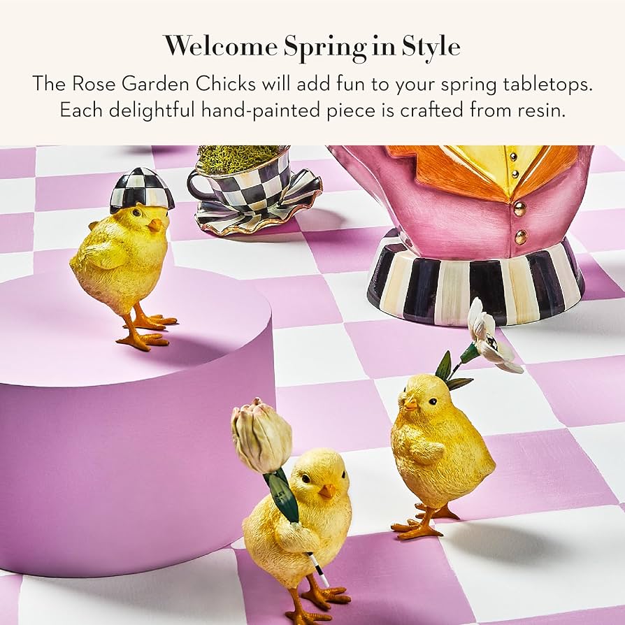 Amazon.com: MACKENZIE-CHILDS Rose Garden Chicks, Cute Baby Chicks