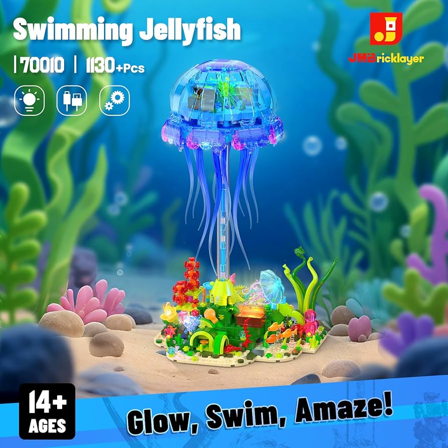 Amazon.com: JMBricklayer Jellyfish Building Set with LED Lights