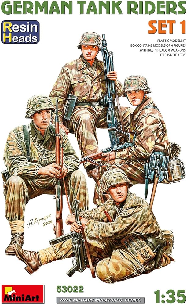Amazon | ミニアート(Miniart) 1/35 ドイツ 戦車乗りセット1 レジン製
