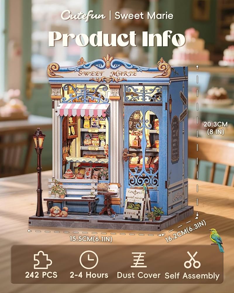 Amazon.com: Cutefun Book Nook Kit - DIY Miniature House Kit for