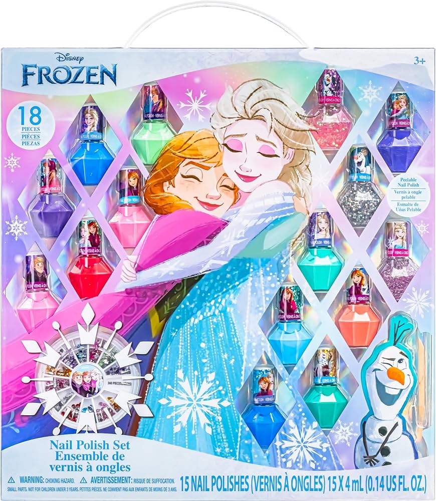Amazon.com : Disney Frozen Non-Toxic Peel-Off Nail Polish Set with