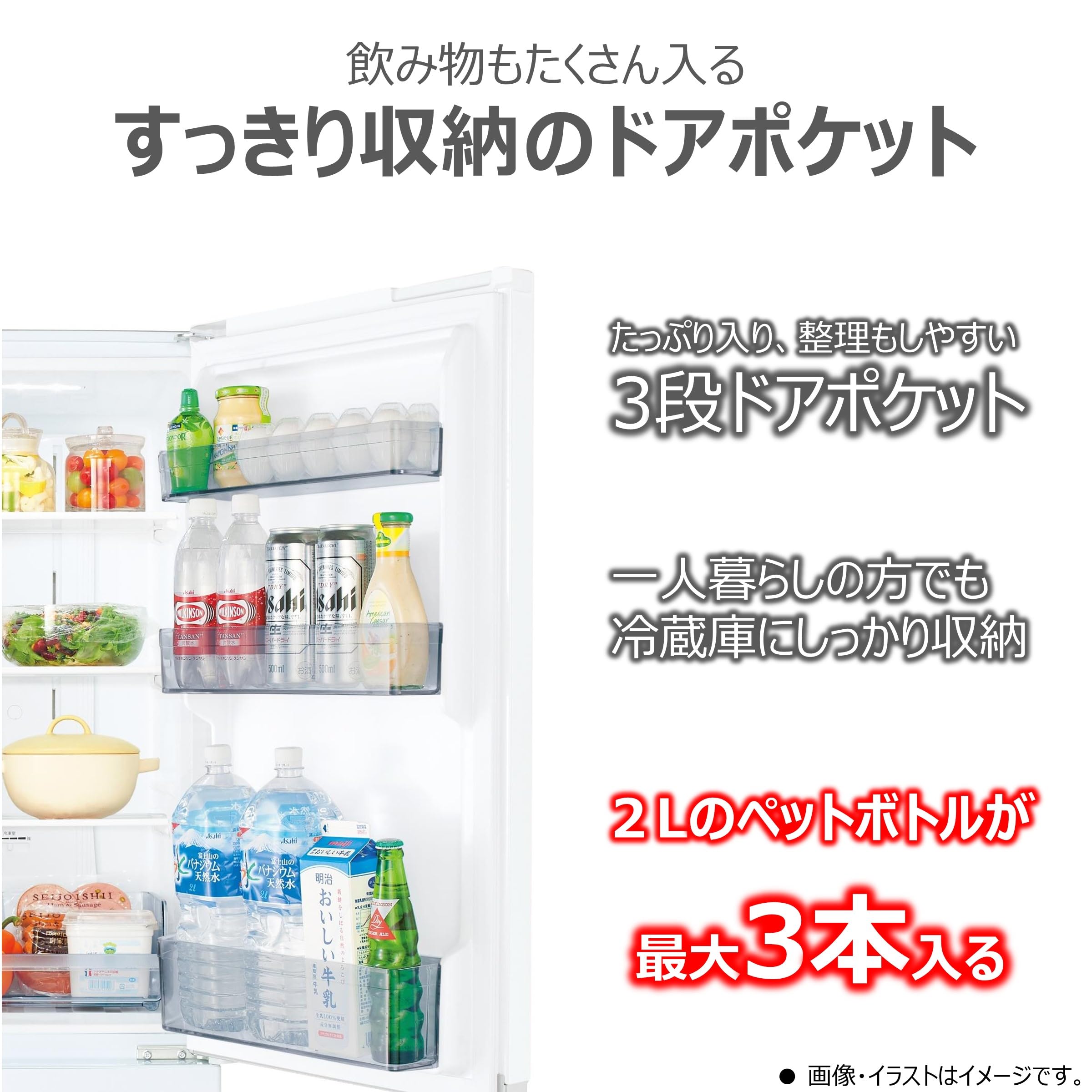 Amazon | 東芝 冷蔵庫 幅47.9㎝ 153L GR-W15BS(W) 2ドア 自動霜取り 右