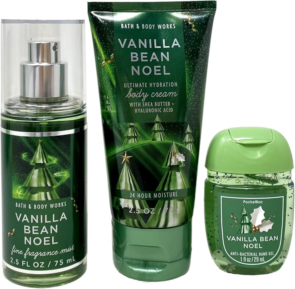 Amazon.com : Bath & Body Works Vanilla Bean Noel Mini Gift Bag Set